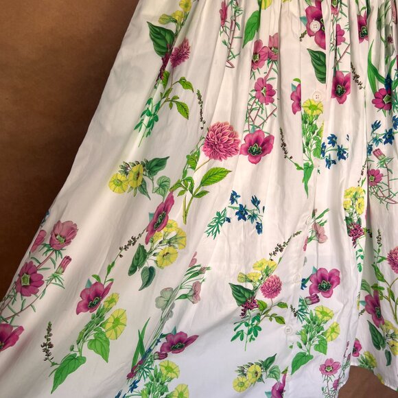 M.D.S. Stripes Floral Print Midi Length Skirt - Picture 11 of 11